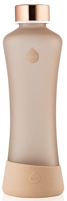 equa Trinkflasche Squeeze Ginger, Glastrinkflasche im sportlich-ergonomischen Design, 550 ml von equa