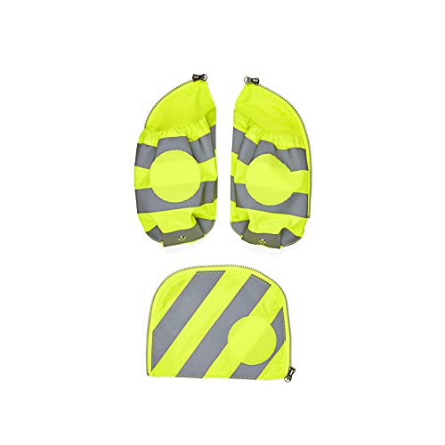 ergobag 3-teiliges Sicherheitsset mit reflektierendem Streifen, gelb, one Size, Schulranzen von ergobag