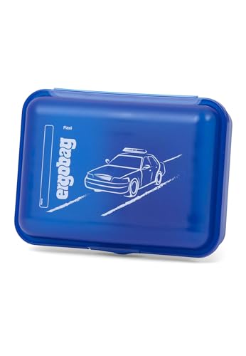 ergobag Brotdose mit Motiv und Trennfach BPA-frei Spülmaschinenfest Robust Kinderfreundlich Bärni - Blau von ergobag