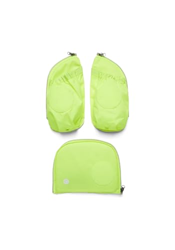 ergobag Fluo LED Seitentaschen Set Geeignet für pack, cubo, cubo light und wide Gelb von ergobag