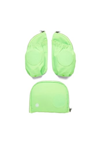 ergobag Fluo LED Seitentaschen-Set Geeignet für Pack, cubo, cubo Light und Wide Hellgrün - Grün von ergobag