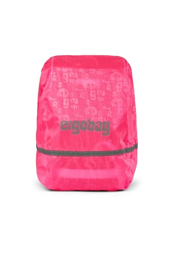 ergobag Regenschutz für Schulranzen für Rucksack und Schulranzen, wasserdicht, mit Reflektoren und Gummizug Pink von ergobag