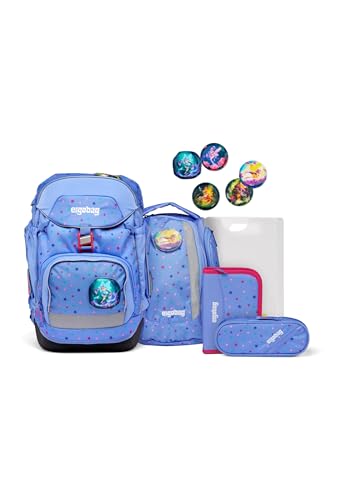 ergobag pack Set ergonomischer Schulrucksack, Set 6-teilig, Bärzaubernd - Hellblau von ergobag