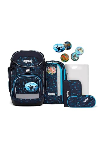 Ergobag Unisex-Adult Pack Schulrucksack-Set Tiefseetauchbär Rucksack, Blau, One Size von ergobag