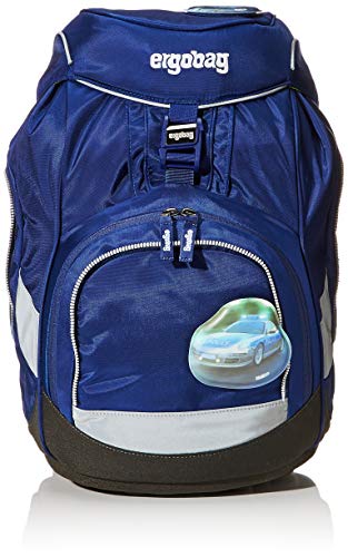 ergonomischer Schulrucksack, Set 6-teilig, 20 Liter, 1.100 g - BlauchlichtBär - Blau von ergobag