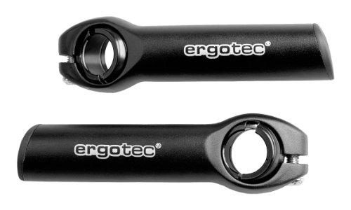 ergotec Unisex – Erwachsene Bar-Ends Evo-1 / Aluminium AL6061-T6, Schwarz, 156 g von ergotec