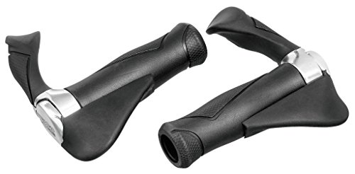 ergotec Lenkergriff MultiFlex mit Bar Ends MF-2 schwarz kurz 130/87 mm SB-Verpackung schwarz,kurz 130/87 mm,Kraton/Gel,SB-Verpackung von ergotec