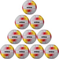 10er Ballpaket erima Allround Volleyball weiß/rot/gelb 5 von erima