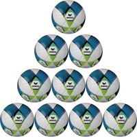 10er Ballpaket erima Hybrid 2.0 Trainingsball mykonos blue/lime 5 von erima