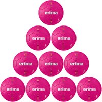 10er Ballpaket erima Pure Grip No. 5 - Waxfree Handball Kinder pink 1 von erima