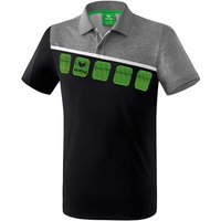 Erima 5-C Poloshirt black/greymelange/white L Erima 5-C Poloshirt black/greymelange/white L von erima