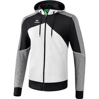 erima Premium One 2.0 Trainingsjacke mit Kapuze Kinder white/black/white 128 von erima