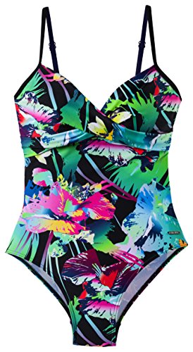 Etirel Damen Marinna Tropical Badeanzug, Mehrfarbig, 46B von Etirel