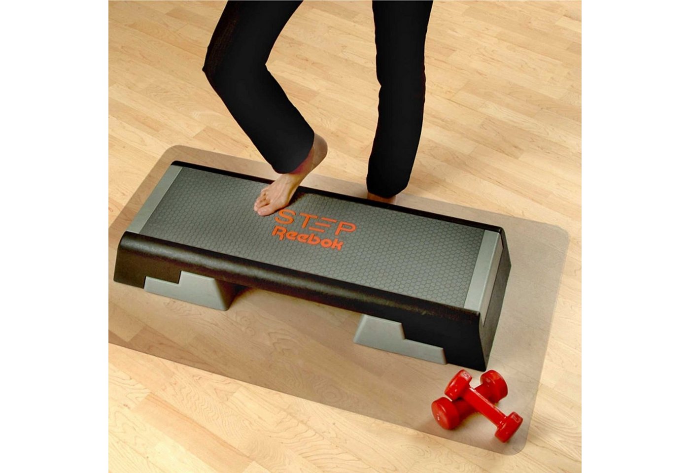 etm Bodenmatte Unterlegmatte für Fitnessgeräte, 7 Größen, Bodenschutzmatte, halbtransparent von etm