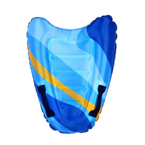 Aufblasbares Surfbrett schwimmender Körperbrett Nicht -Slip tragbares Schwimmbrett für Erwachsene Kinder Streifen Blaue Bodyboards von eurNhrN