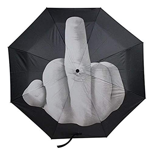 Regenschirm mit mittlerem Finger 38,6 x 22 Zoll faltungsvoller Regenschirm mit Mittelfinger Geschenken Windschutz UPF40+ Sonnenschutz Regenschirm Lustiges Geschenk von eurNhrN