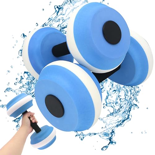Wassergewichte für Pooltraining 2pcs Wasser Aerobic Ausrüstung Eva Schaum Wasser Hanteln Wassergewichte blaue Fitnesszubehör von eurNhrN