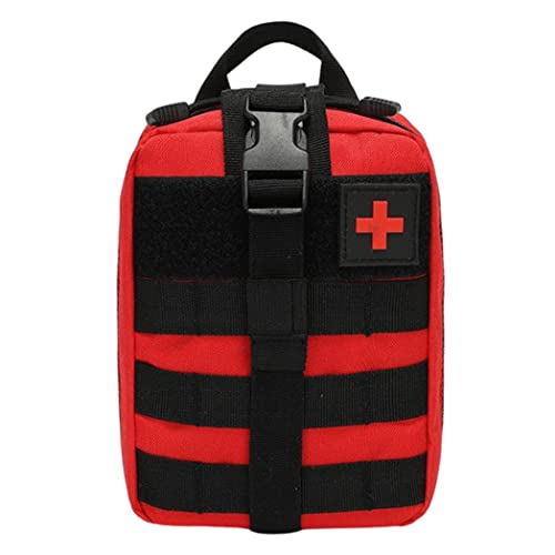 eurNhrN Erste -Hilfe -Mollle -Beutel Abnehmbarer Notfallbeutel Rucksack -Anhang für Camping Red Earth Aid Bag von eurNhrN