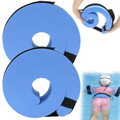 eurNhrN Schwimmarmbänder 1 Paar hohe Auftrieb verstellbare Armschwimmer für Kinder Erwachsene Eva hautfreundlicher Schwimmgürtel, Blaue Outdoor-Vorräte von eurNhrN