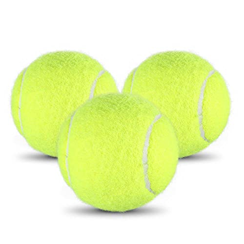Tennisbälle, 3 Stück, Tennisball-Set, geeignet für Tennis-Wettkampf, Tennis-Training, Haustier von ever