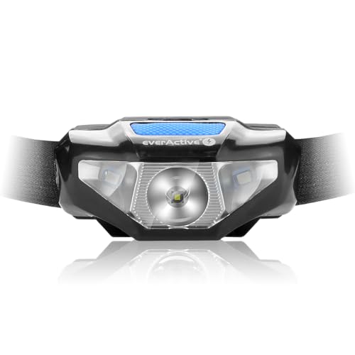 everActive LED Kopflampe Stirnlampe, leistungsfähig, 120 Lume, 2 unabhängige Lichtquellen, Modell: HL-120 von everActive