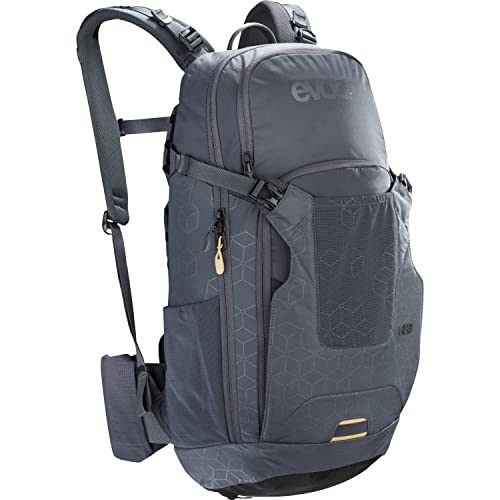 EVOC NEO 16l Protektor Rucksack Fahrradrucksack Backpack (TÜV/GS-zertifizierte AIRSHIELD Protektortechnologie, 360° Belüftung, inkl. Regenhülle), Größe: S/M - Farbe: Carbon Grau von EVOC