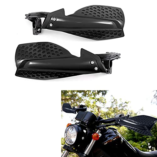 Motorrad Handschutz 22mm Lenker Griffschutz Schild Motorrad Motocross Roller Winddichte Handschutz Schutzausrüstung (schwarz 1) von evomosa