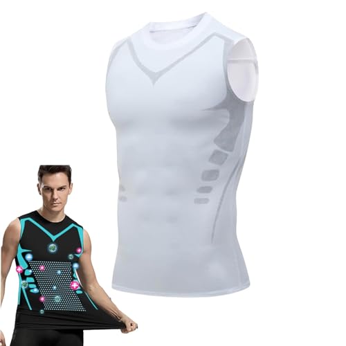 evtbtju Qiawi Ionic Shaping Vest,MENIONIC Tourmaline PostureCorrector Vest,2024 Energxcell Version Ionic Shaping Vest Men (White,L) von evtbtju