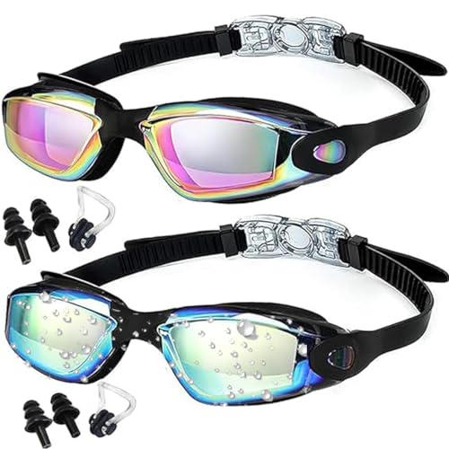 faliring Schwimmbrille,Anti-Beschlag UV-Schutz Verstellbar Komfort Profi Taucherbrille Schwimmbrillen für Erwachsene,Schwi von faliring