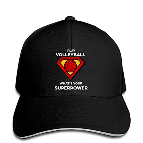 Baseball Cap Print Volleyball Superpower Baseball Cap Herren Snapback Cap Frauen Hut Peaked Geschenk von feixiashangmao