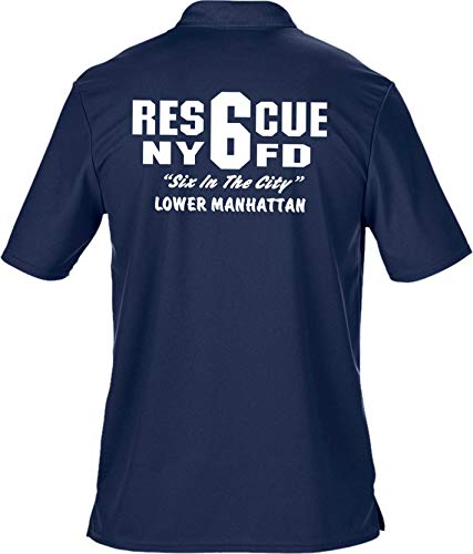 feuer1 Funktions-Poloshirt Navy, NYFD Rescue 6 - Lower Manhattan2 (Six in The City) von feuer1