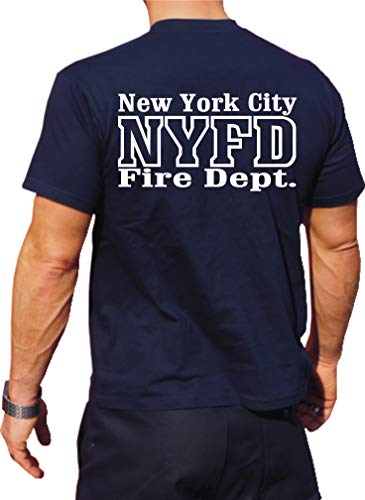 feuer1 Funktions-T-Shirt Navy mit 30+ UV-Schutz, NYFD (Work) (Standard-T-Shirt) von feuer1