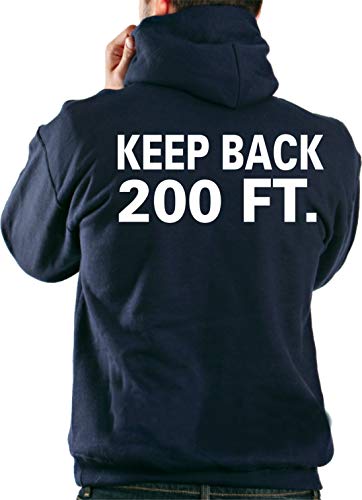 feuer1 Hoodie Navy, Keep Back 200 FT. mit Emblem NYC Fire Dept. von feuer1