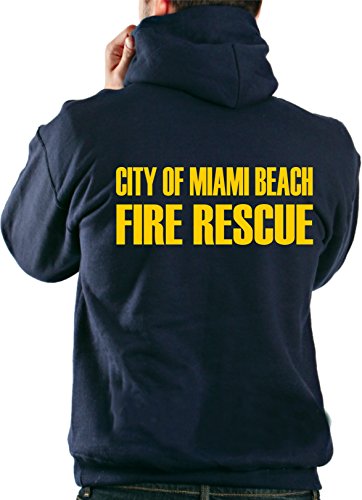 feuer1 Hoodie Navy, Miami Beach Fire Rescue von feuer1