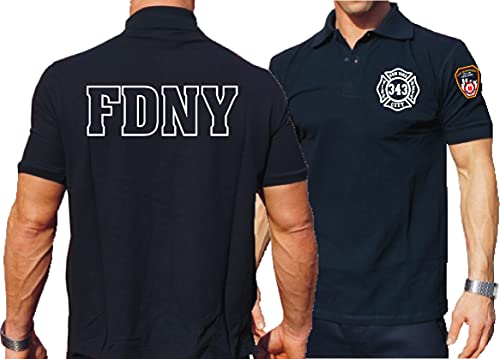 feuer1 Poloshirt Navy, New York Fire Department 343" Work von feuer1