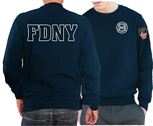 feuer1 Sweatshirt for Working - mit 343" Maltese Cross - New York City Fire Department von feuer1