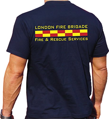 feuer1 T-Shirt Navy London Fire Brigade - Fire & Rescue Services von feuer1