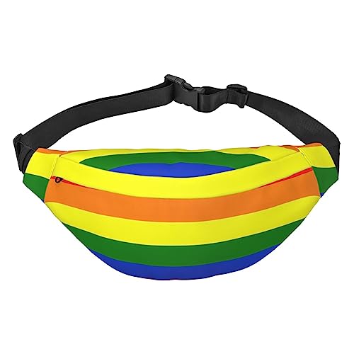 LGBT Gürteltasche mit Pride-Flagge, gewellt, Regenbogenfarben, verstellbare Hüfttasche, Crossbody-Rucksack für Männer und Frauen, Reisen, Wandern, Radfahren, Laufen, Muster 5, Einheitsgröße, von fifbird