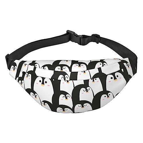 Niedliche Pinguin-Gürteltasche, verstellbare Hüfttasche, Crossbody-Sling-Rucksack für Männer und Frauen, Reisen, Wandern, Radfahren, Laufen, Muster 3, Einheitsgröße, Tagesrucksäcke von fifbird