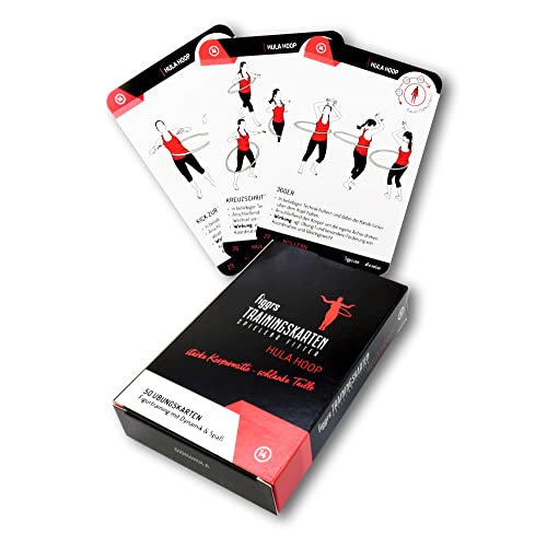 figgrs® Hula Hoop - 57 Trainingskarten mit 50 Fitness Übungen für EIN effektives Figur Training, Bodyshaping, zum Abnehmen und für eine schlanke Taille I Sport mit Reifen zuhause & überall von figgrs
