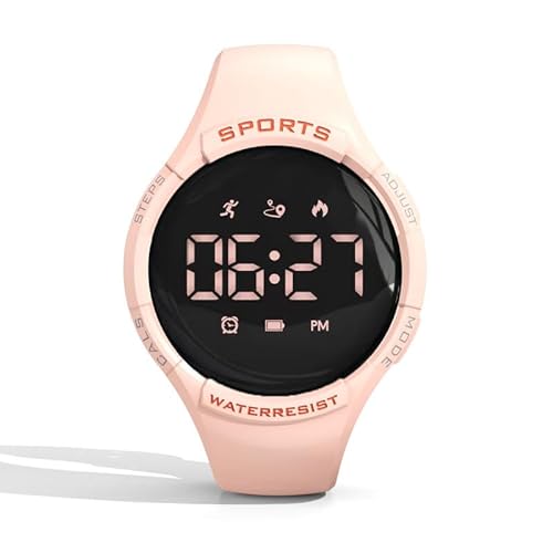 Fitnessuhr (Kein App) Schrittzähler Uhr Herren und Damen Digitale Armbanduhr Digitaluhr Sportuhren mit Messung des Schrittes, Kalorienverbrauchs und der Distanz von findtime