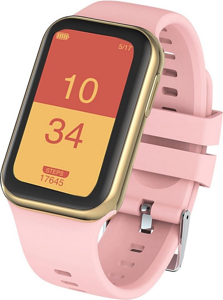 findtime Smartwatch (1,45 Zoll, Android, iOS), Fitness Tracker Armband Uhr mit Schrittzähler Pulsmesser Schlafmonitor von findtime