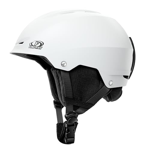 Findway Skihelm für Herren & Damen,Snowboard Helm mit Ohrenschützer für Erwachsene Jugend mit Verstellbaren Belüftungsöffnungen Outdoor Schneesport für Snowboarding Skifahren Snowmobile,XS/S/M/L von Findway