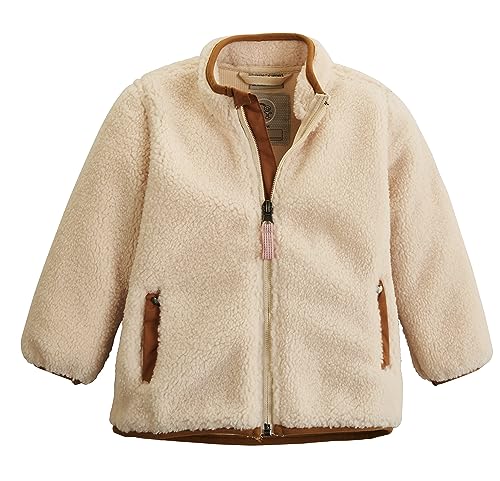 first instinct by killtec Kinder Sherpa Fleecejacke/Übergangsjacke FIOW 4 MNS FLC JCKT, Creme, 110, 39952-000 von first instinct by killtec