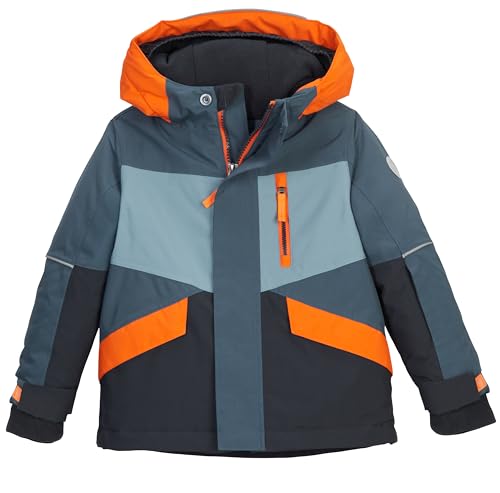 first instinct by killtec Kinder Skijacke/Funktionsjacke mit Kapuze und Schneefang FISW 40 MNS SKI JCKT, denim dunkelpetrol, 98/104, 43387-000 von first instinct by killtec