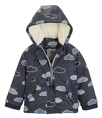 first instinct by killtec Kinder gefütterte Regenjacke mit Kapuze/gummierte Jacke FIOW 50 MNS JCKT, dunkelblau, 98, 39972-000 von first instinct by killtec