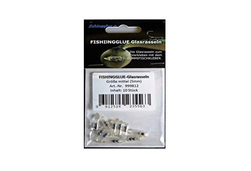 FISHINGGLUE-Glasrasseln mittel (5 mm); für Gummiköder zum Raubfischangeln von fishingglue.de