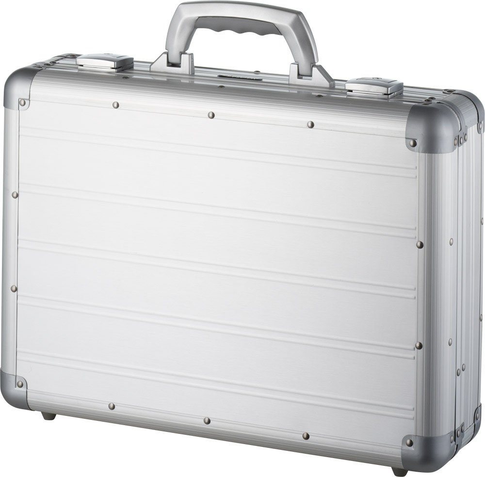 fixbag Business-Koffer Aluminiumkoffer Attaché, silberfarben matt, mit Laptopfach von fixbag