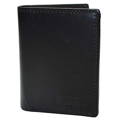 flevado RFID Schutz Herren Geldbörse Brieftasche Nappa Leder Hochformat (schwarz) von flevado