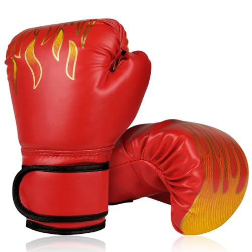 Flintronic Boxhandschuhe Kinder, Kinder Boxhandschuhe, Boxhandschuhe für Kinder, Junior Boxing Gloves, Kickboxhandschuhe für Muay Thai, MMA, Kampfsport, Kickboxen, Sparring (3-10 Jahre) von flintronic